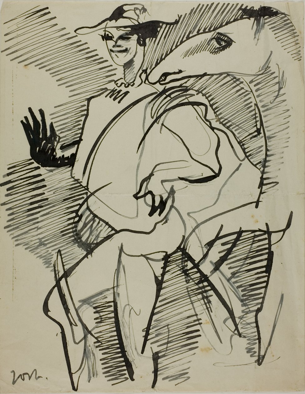 Mann mit Pferd von Anders Zorn