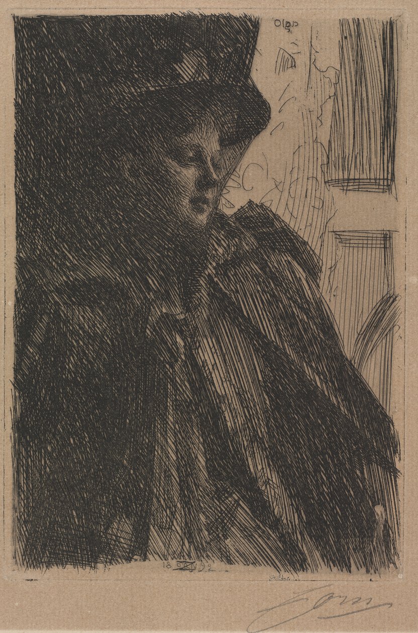Mme. Olga Bratt von Anders Leonard Zorn