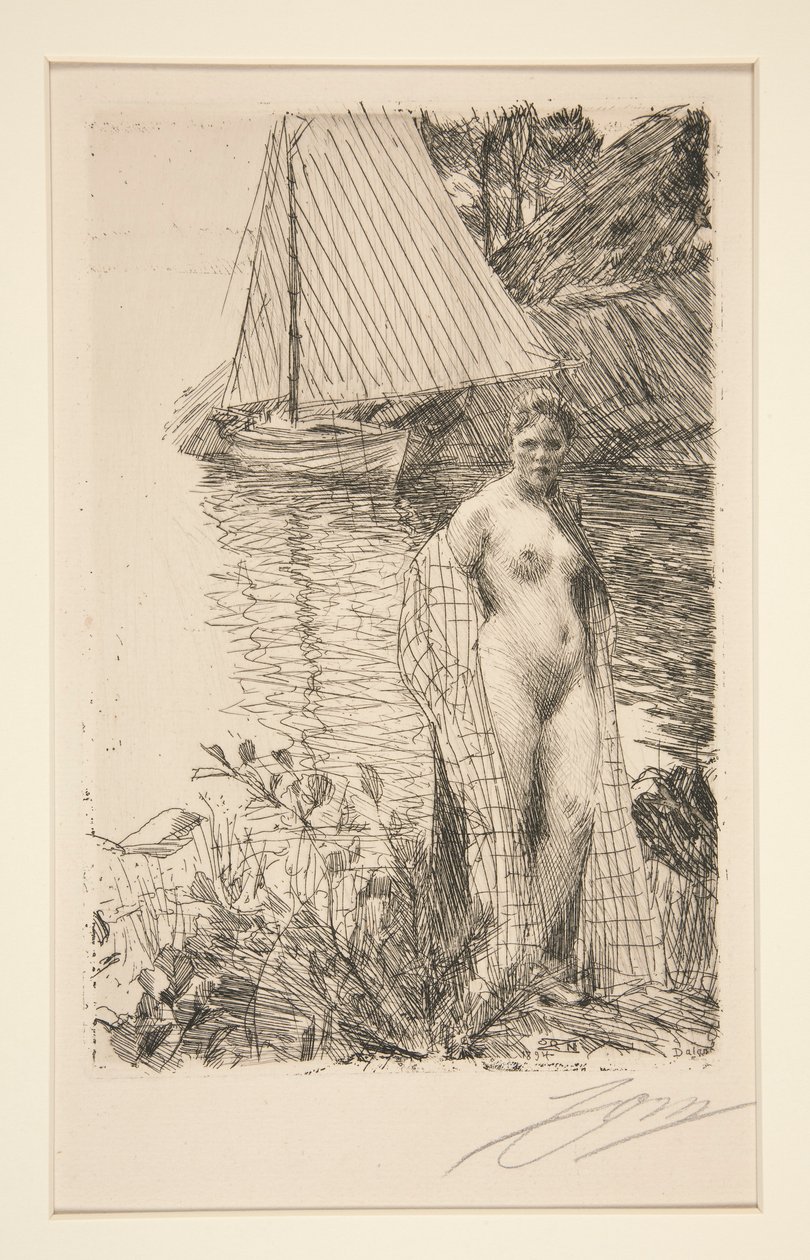 Mein Modell und mein Boot von Anders Leonard Zorn