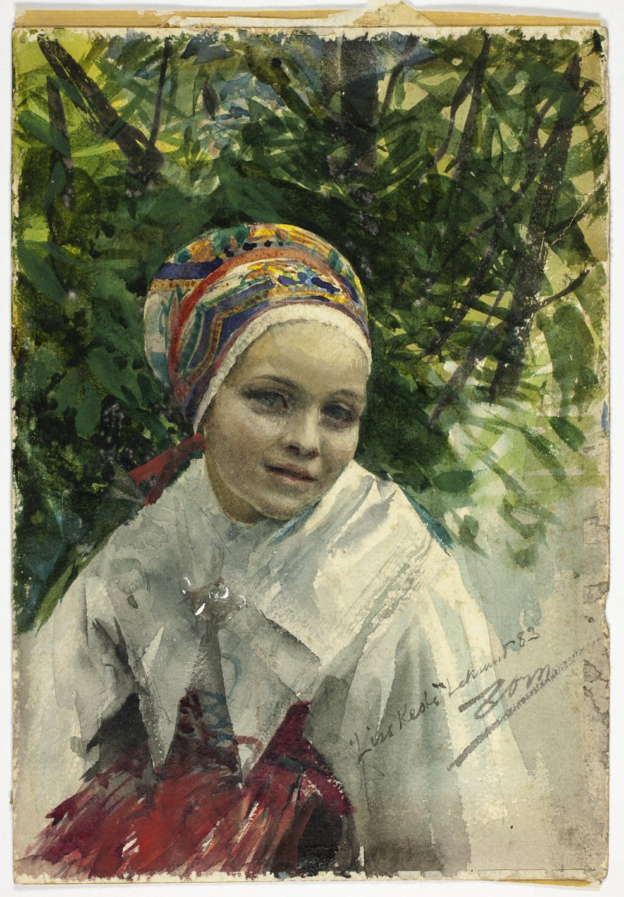 Porträt eines Mädchens von Anders Leonard Zorn