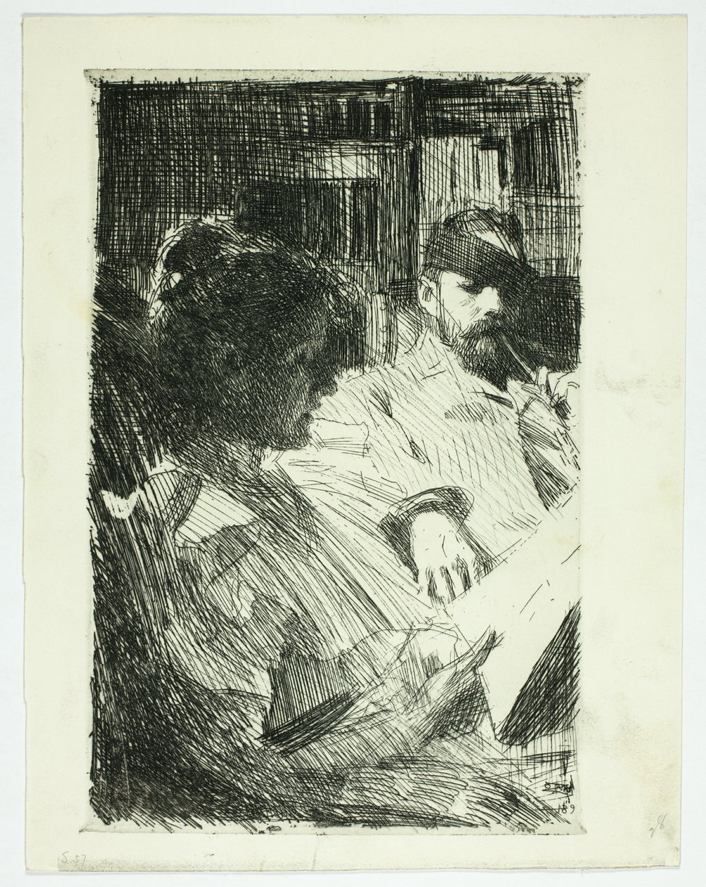 Lesen (Herr und Frau Ch. Deering) von Anders Leonard Zorn