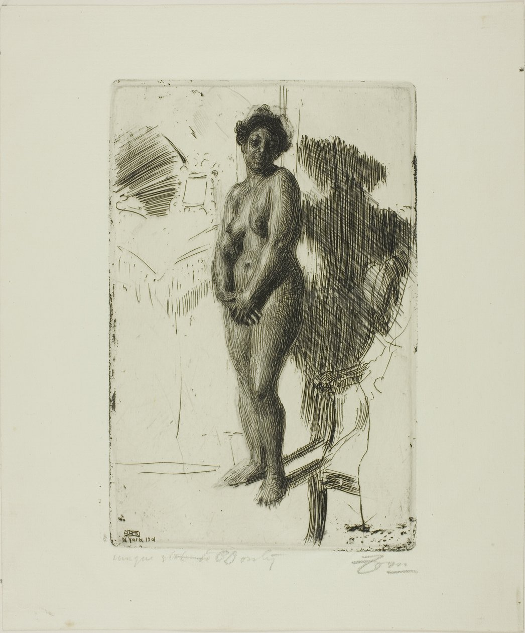 Stehender Schwarzer von Anders Leonard Zorn