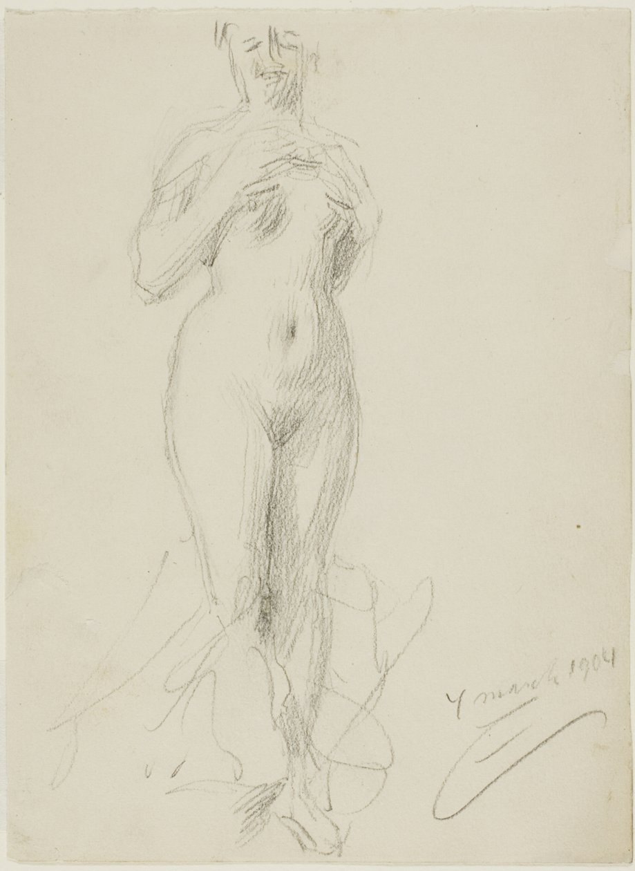 Stehender weiblicher Akt von Anders Leonard Zorn