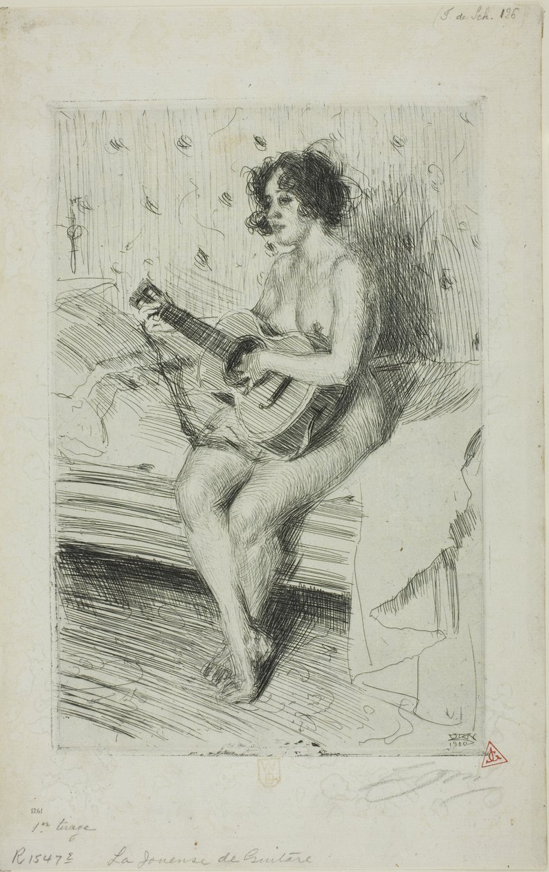 Der Gitarrenspieler von Anders Leonard Zorn