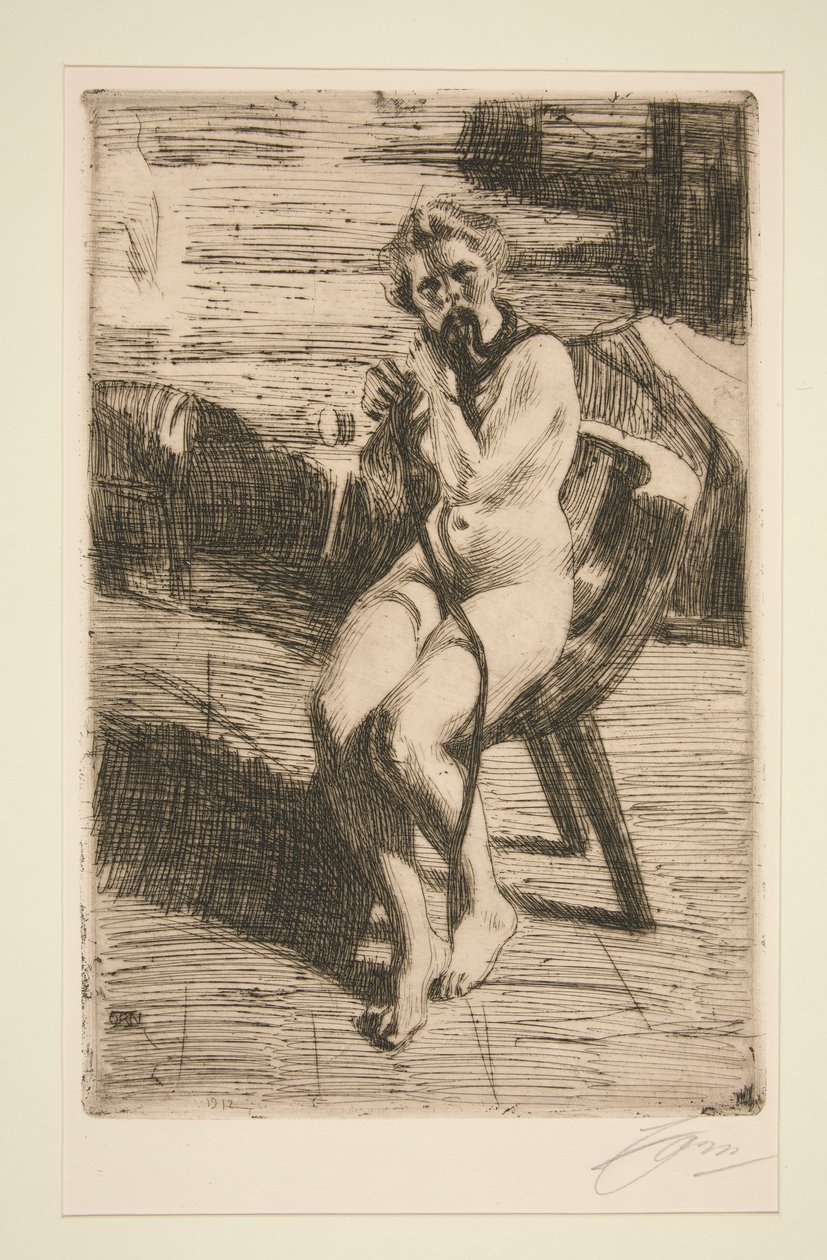 Das Haarband, 1912 von Anders Leonard Zorn