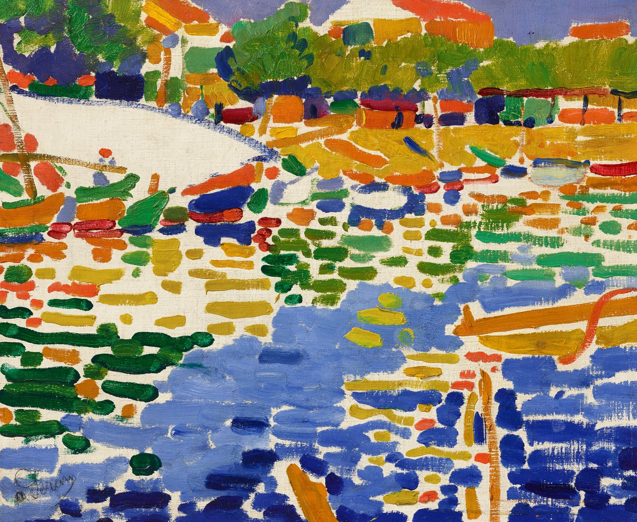 Boote an der L’Estaque vertäut von Andre Derain