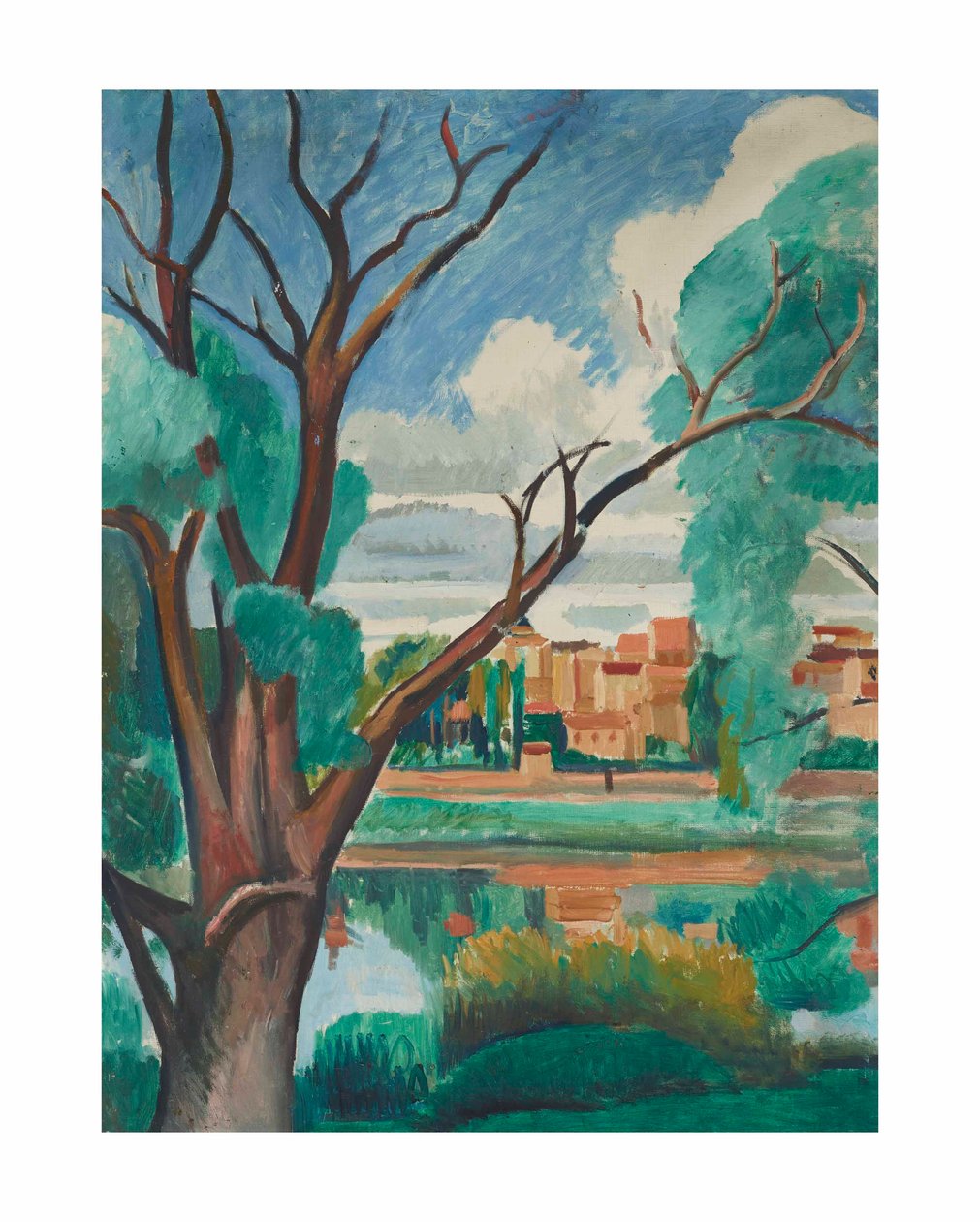 Ufer der Seine bei Carrières-sur-Seine von Andre Derain