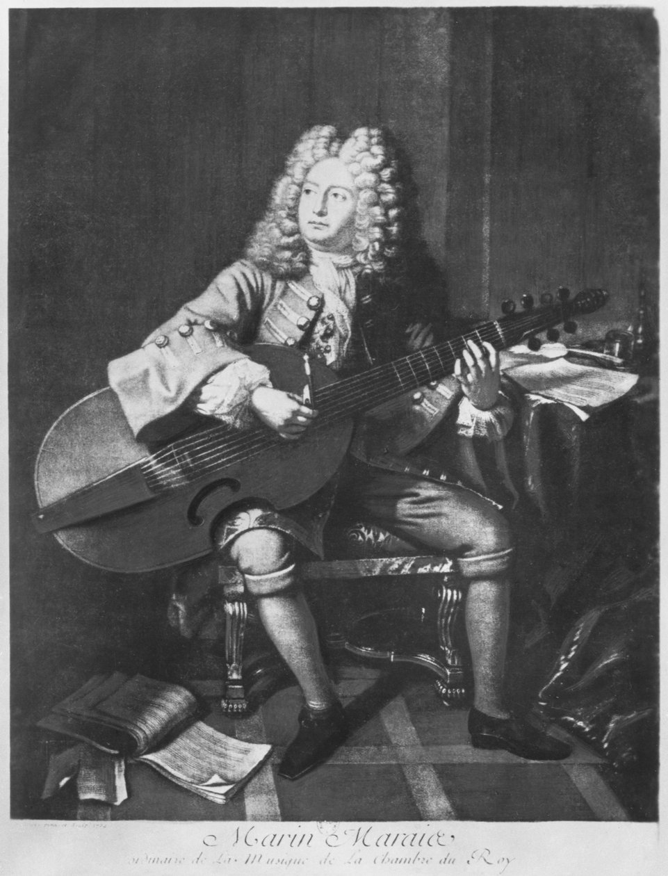 Marin Marais, 1704 von Andre Bouys