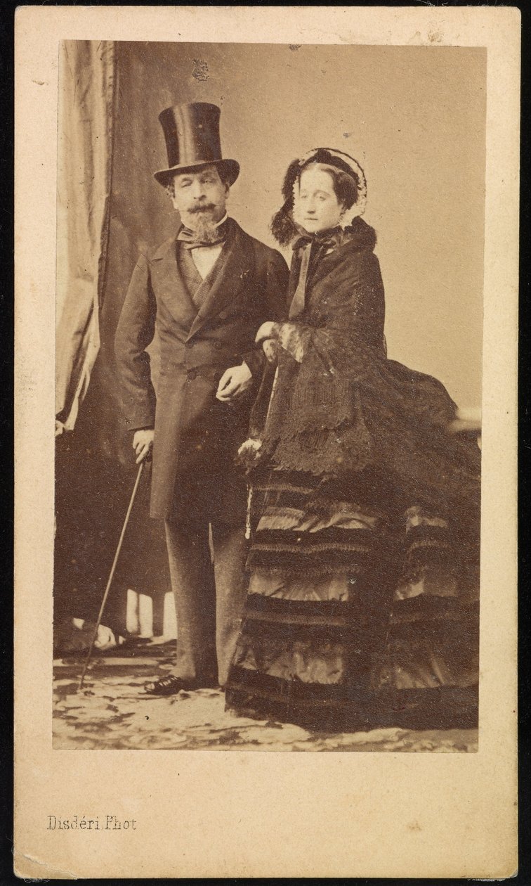 Napoléon III. und Eugénie von Andre Adolphe Eugene Disderi