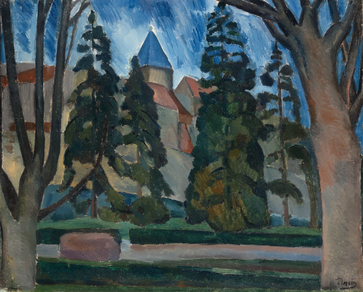 Steinbruchlandschaft an der Seine von Andre Derain