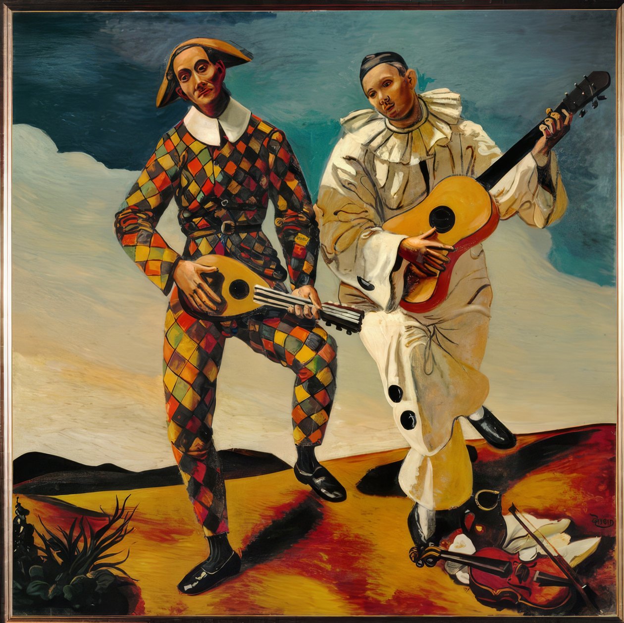 Zwei Clowns von Andre Derain