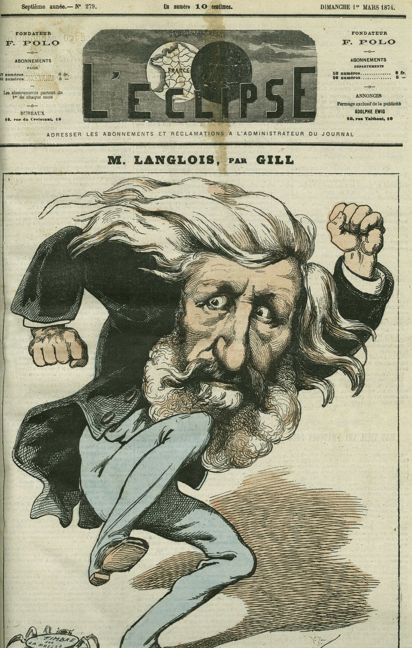 Karikatur von Jean-Charles Langlois von Andre Gill