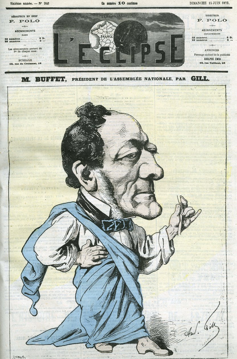 Karikatur von Louis-Joseph Buffet von Andre Gill