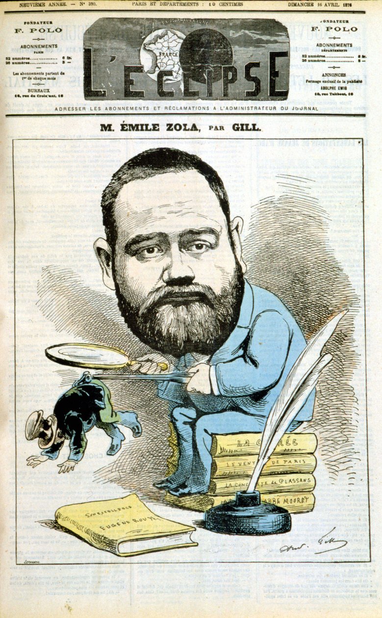 Porträt von Emile Zola von Andre Gill