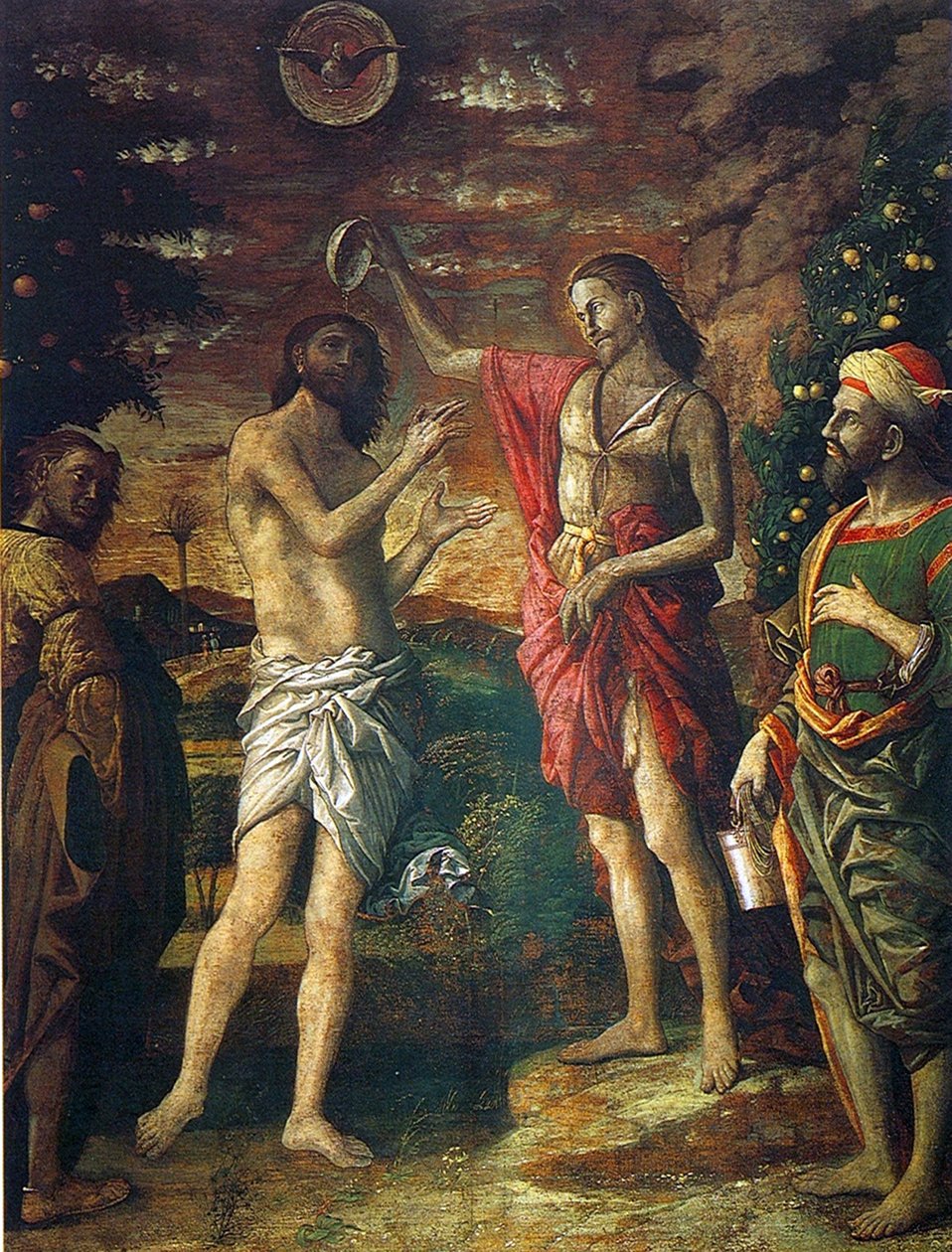 Taufe Christi von Andrea Mantegna