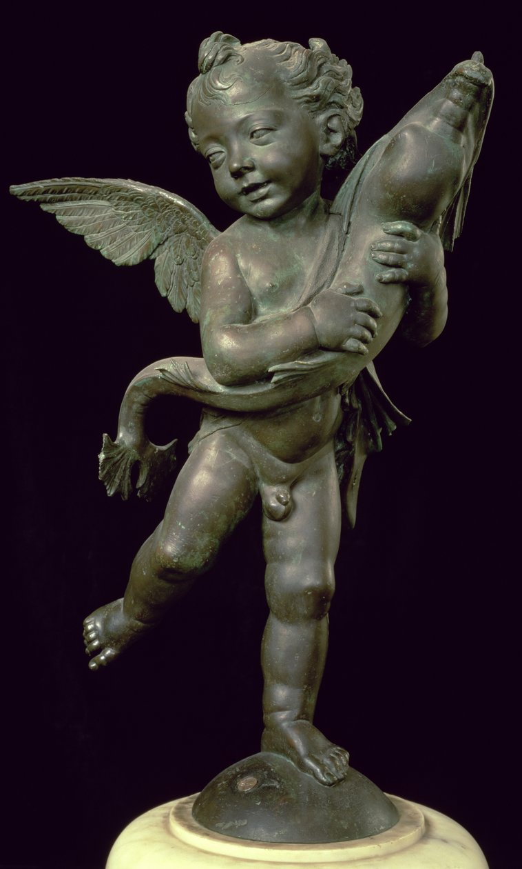 Putto mit einem Delphin, 1565 von Andrea del Verrocchio