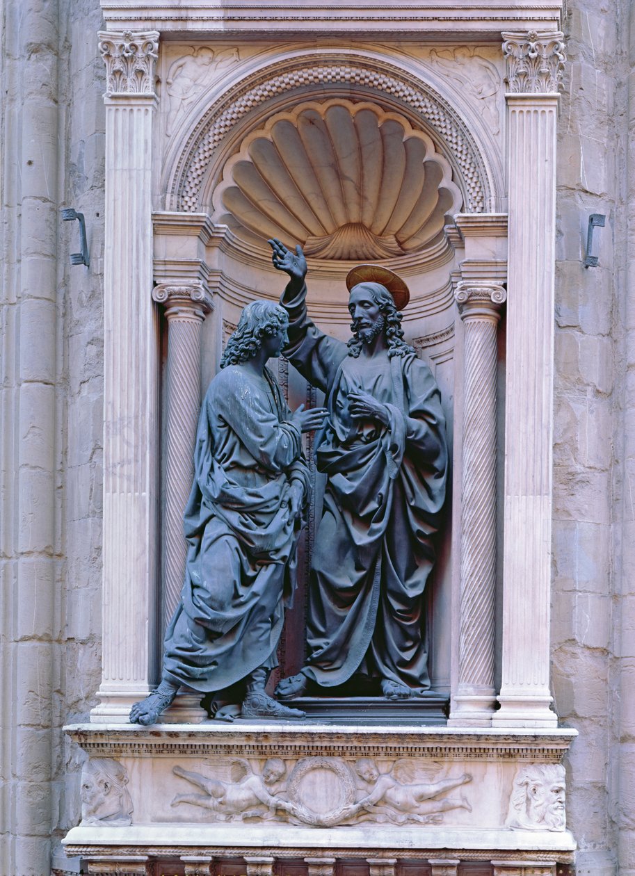Der ungläubige Thomas (Bronze) von Andrea del Verrocchio