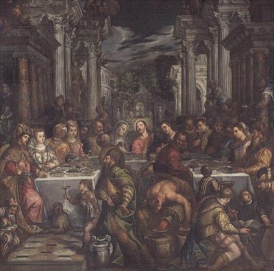 Das Hochzeitsfest zu Kana von Andrea Vicentino