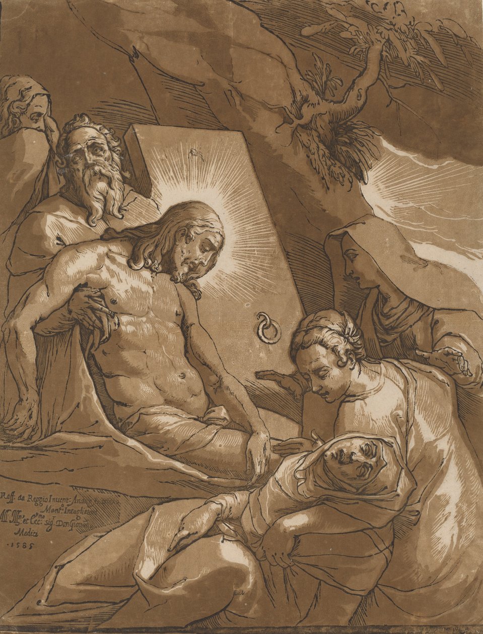 Die Grablegung, 1585 von Andrea Andreani