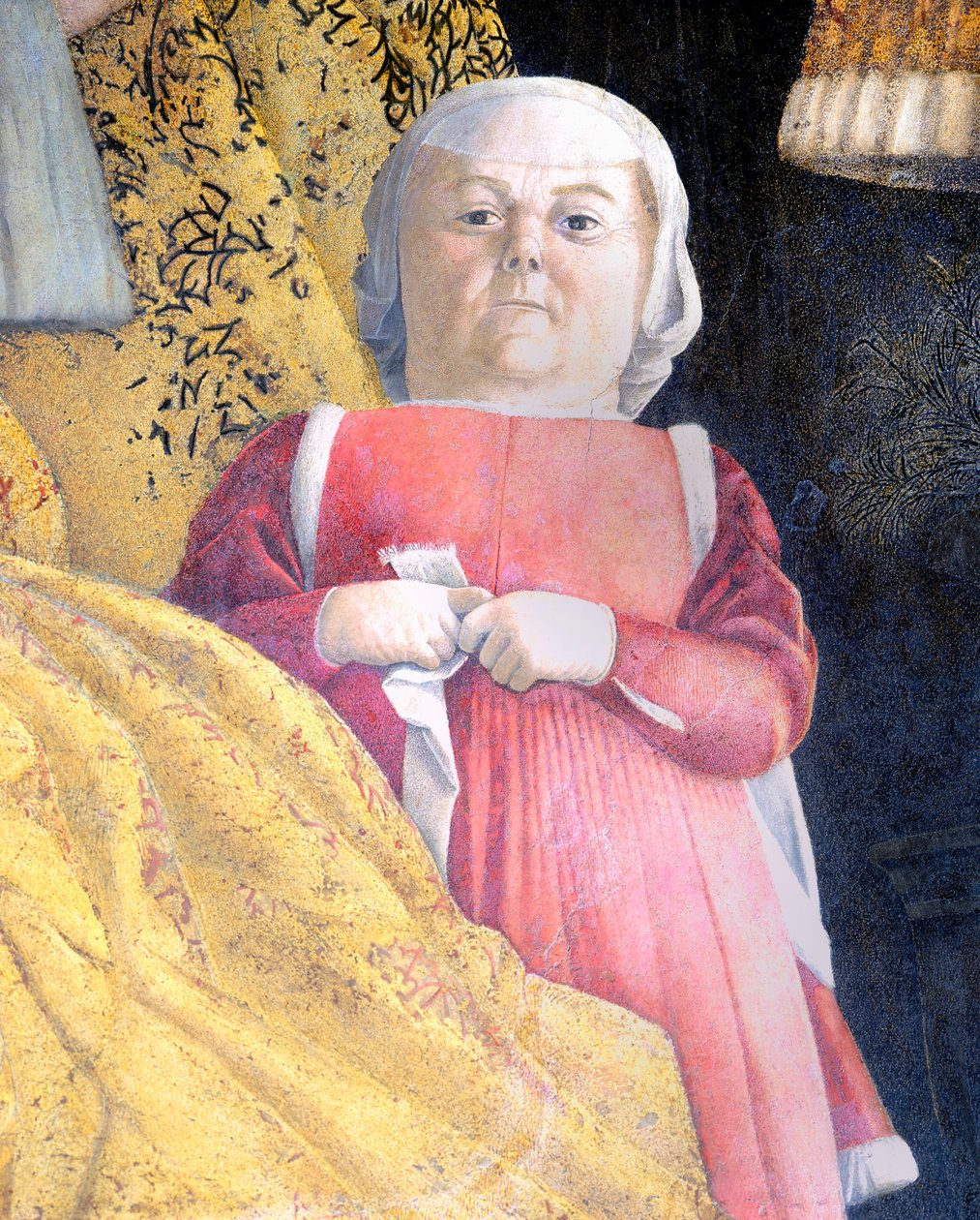 Zwerg des Hofes (Detail) von Andrea Mantegna
