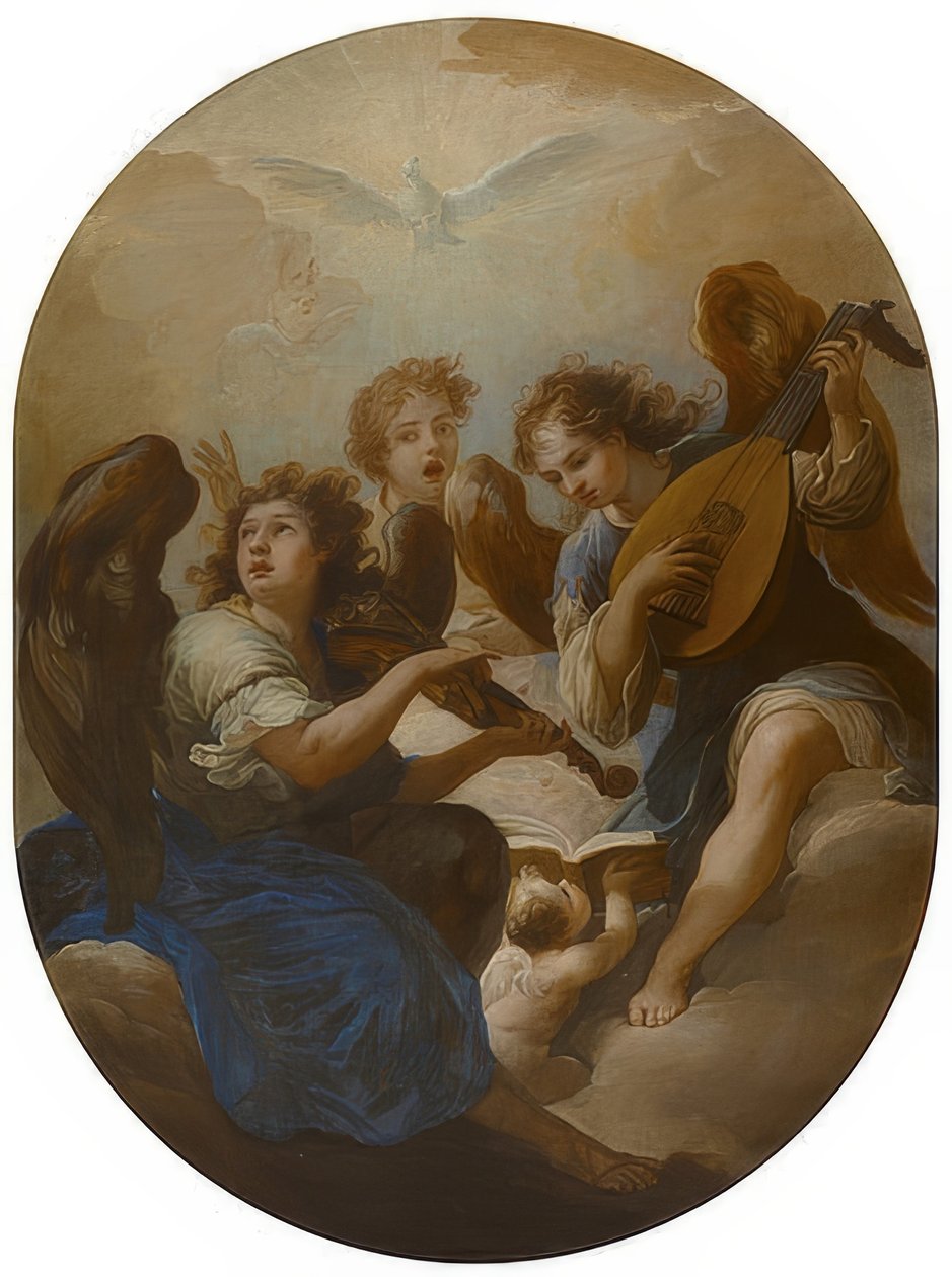 Drei musizierende Engel von Andrea Procaccini