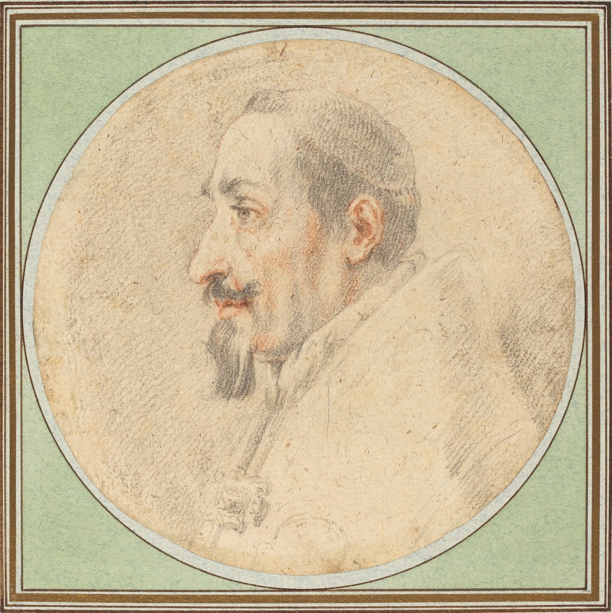 Papst Alexander VII Zeichnung von Andrea Sacchi
