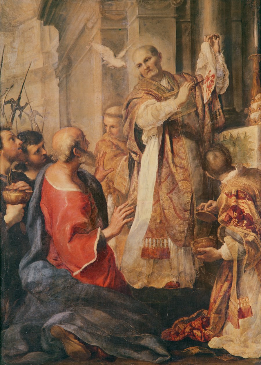 St. Gregor der Große (ca.540-604) von Andrea Sacchi