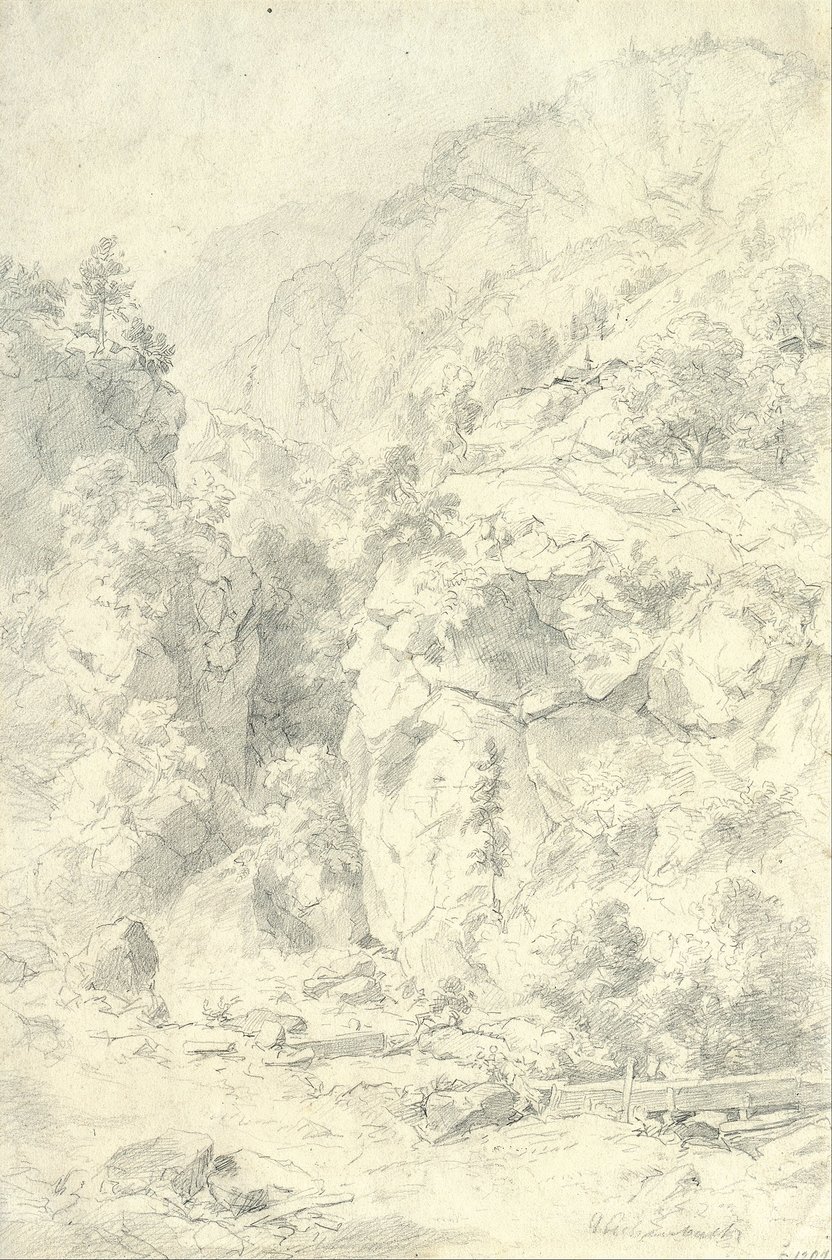 Gebirgige Landschaft von Andreas Achenbach