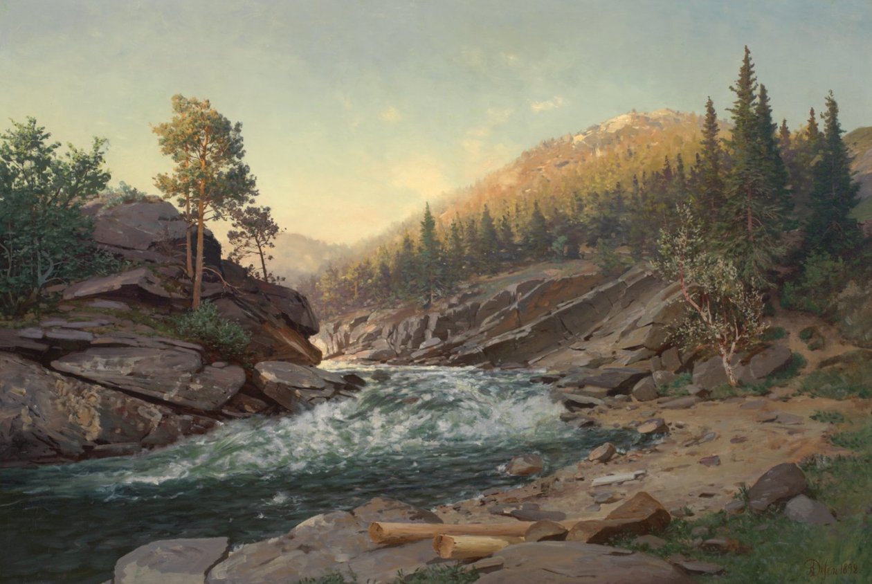 Der Berg im Sommer von Andreas Edvard Disen