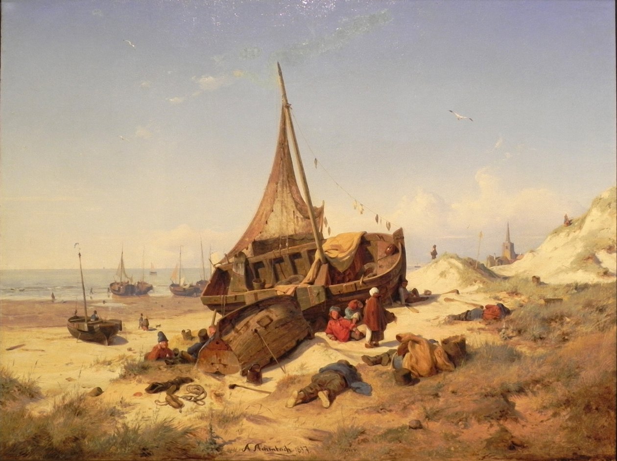 Ebbe in Scheveningen von Andreas Achenbach