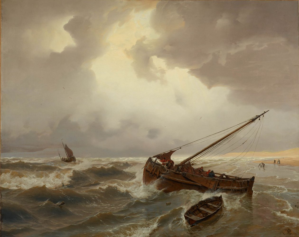 Der Strand von Scheveningen von Andreas Achenbach