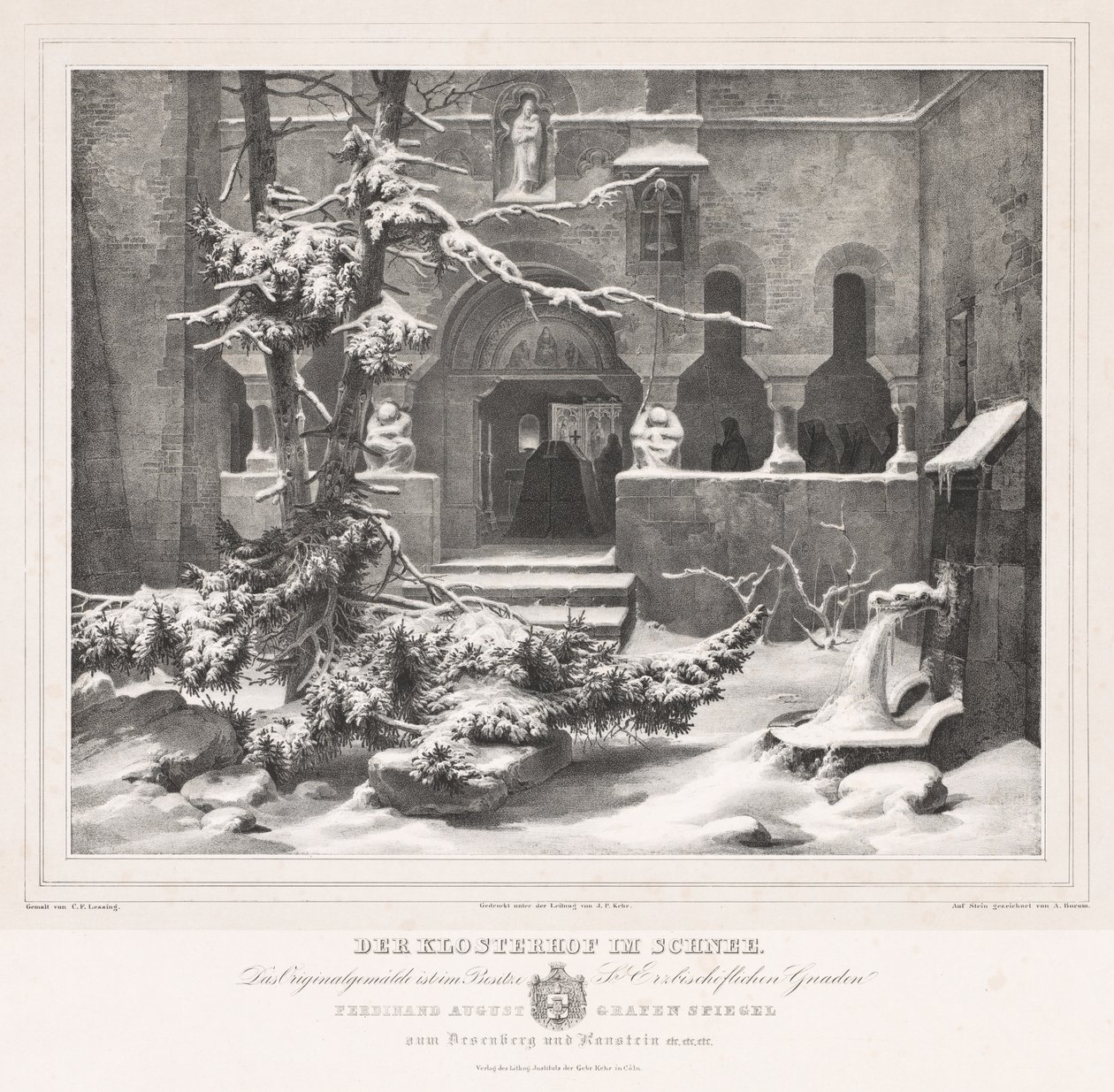 Kirchhof mit Schnee von Andreas Borum