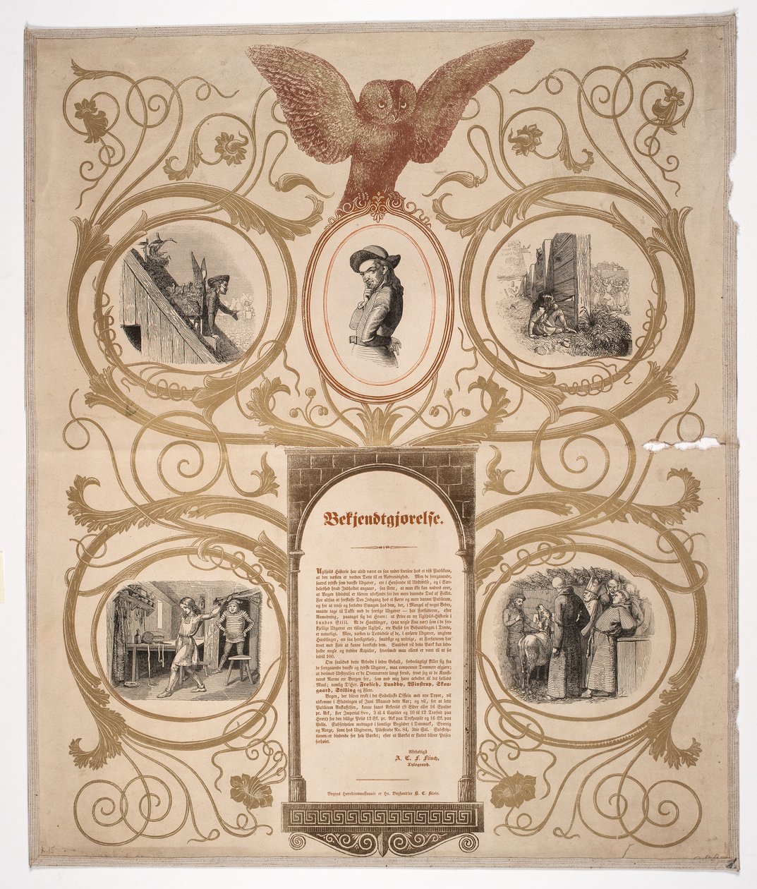 Buchhändlerplakat für Uglspils Geschichte von Andreas Flinch