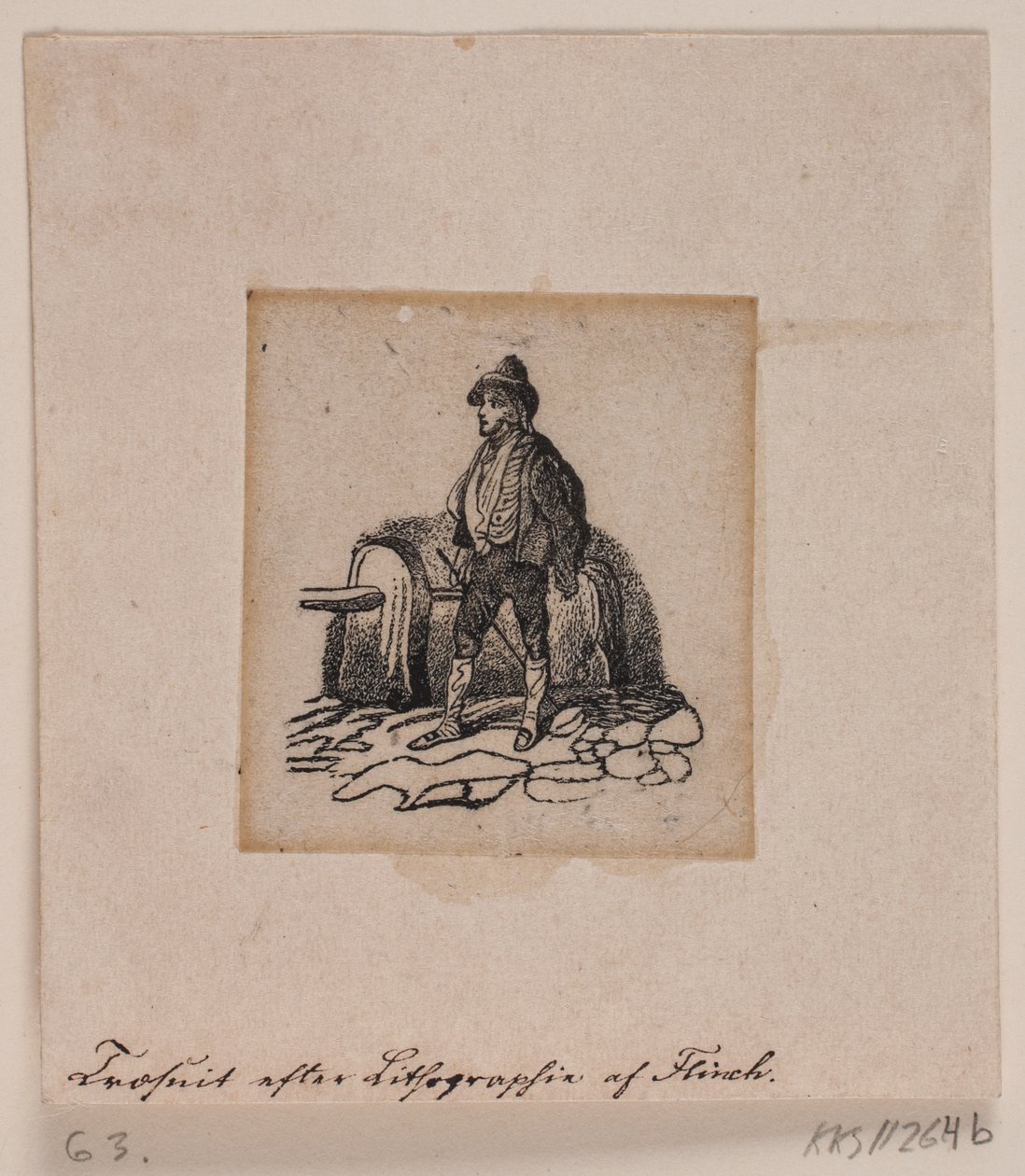 Ein Hirte (?) (nach Lithografie) von Andreas Flinch
