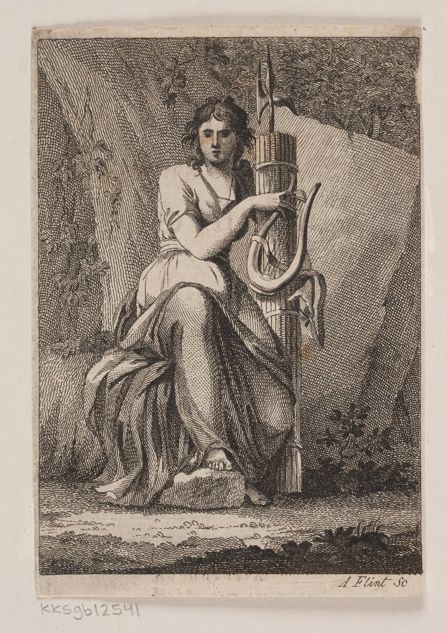 Eine Frau mit Lyra und Fasces von Andreas Flint