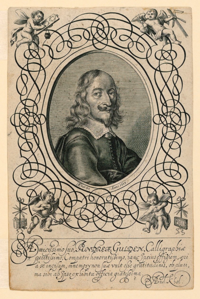 Porträt des Kalligraphen Andreas Gulden von Andreas Kohl