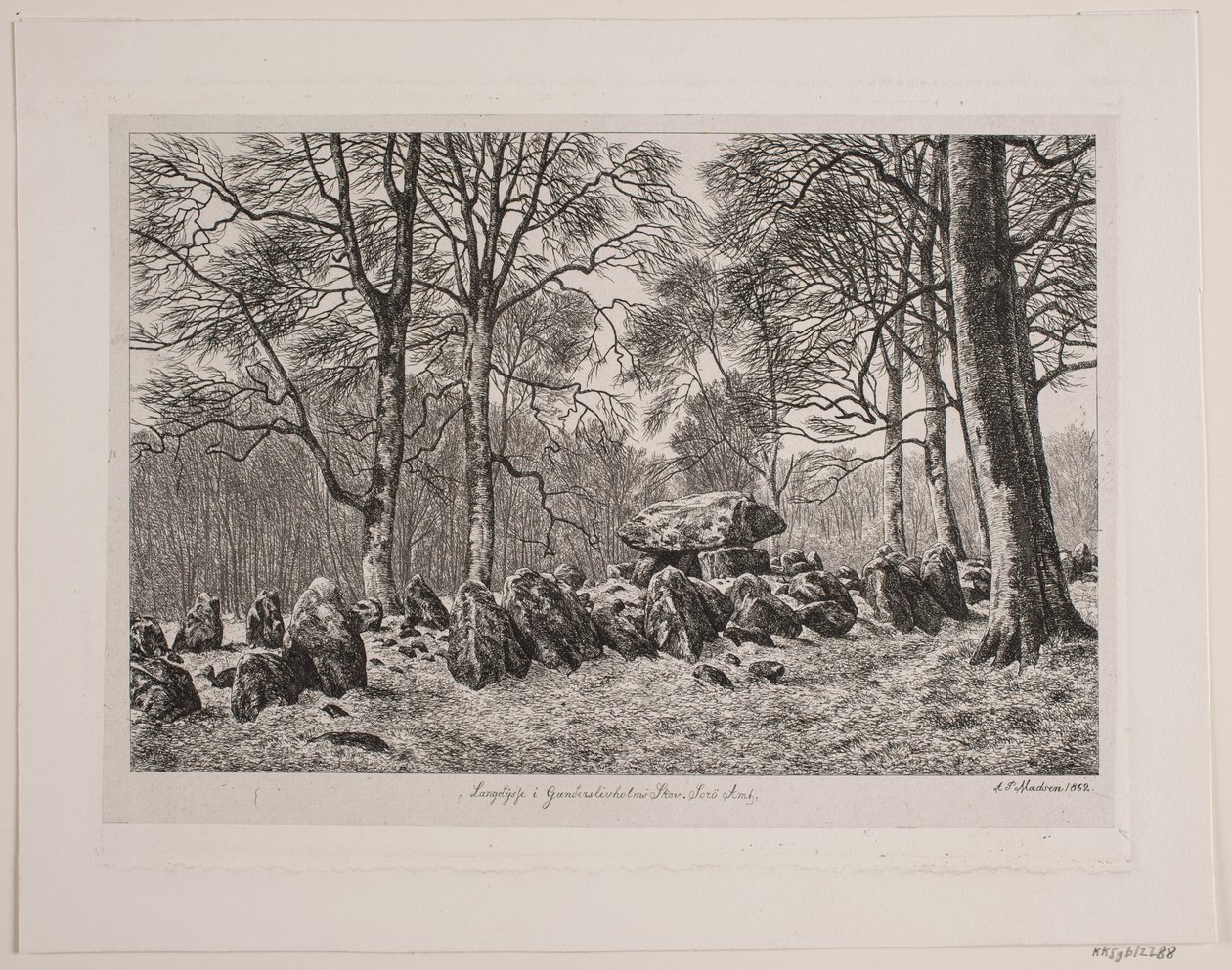 Langdysse bei Gunderslevholm Wald von Andreas Peter Madsen