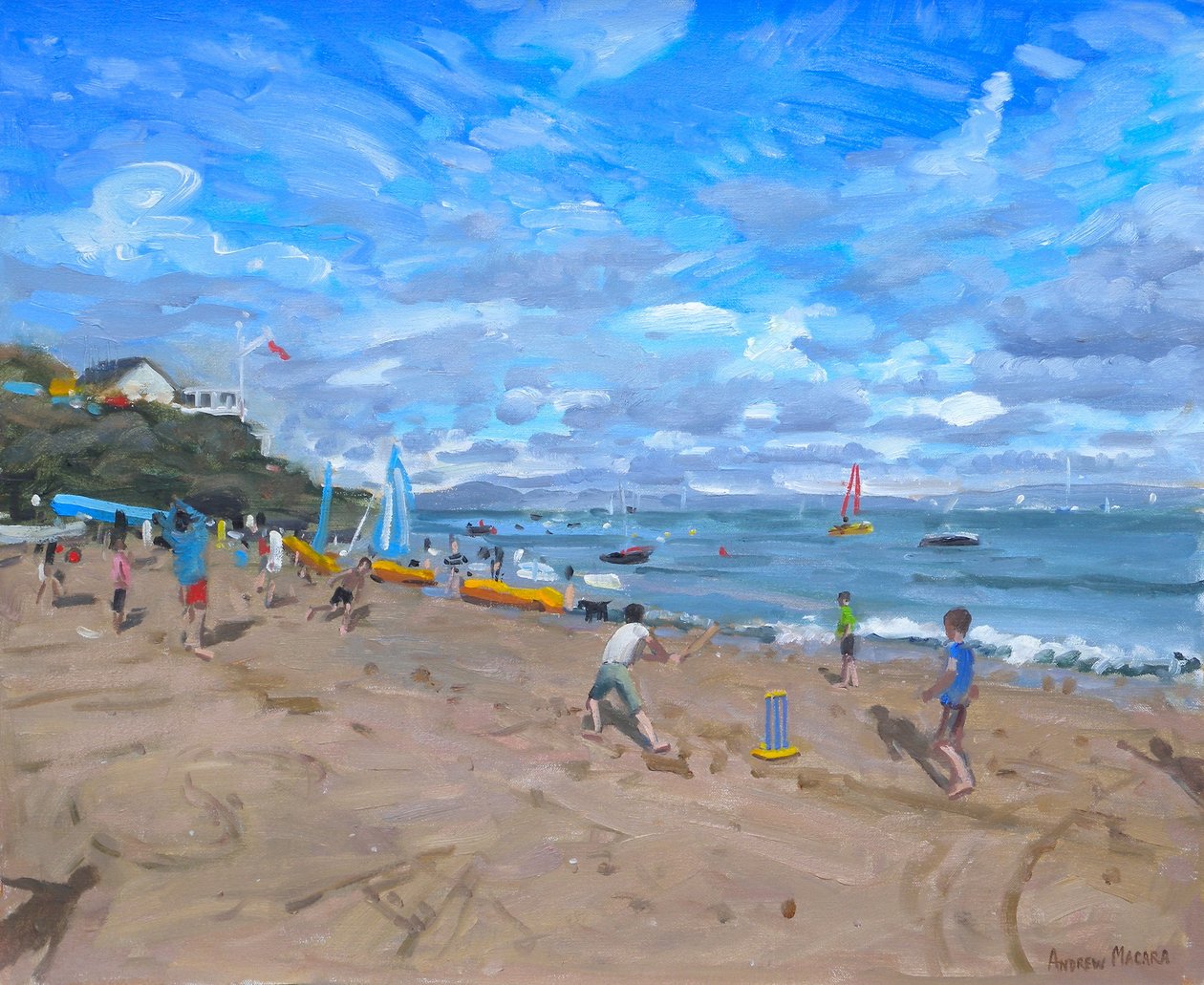 Strandkricket, Abersoch, 2013 von Andrew Macara