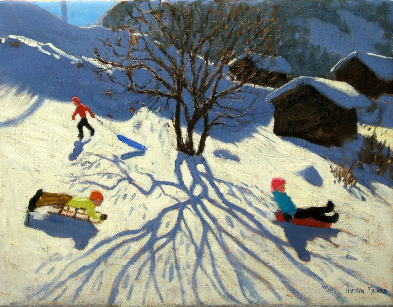 Winterhügel, Morzine, Frankreich von Andrew Macara