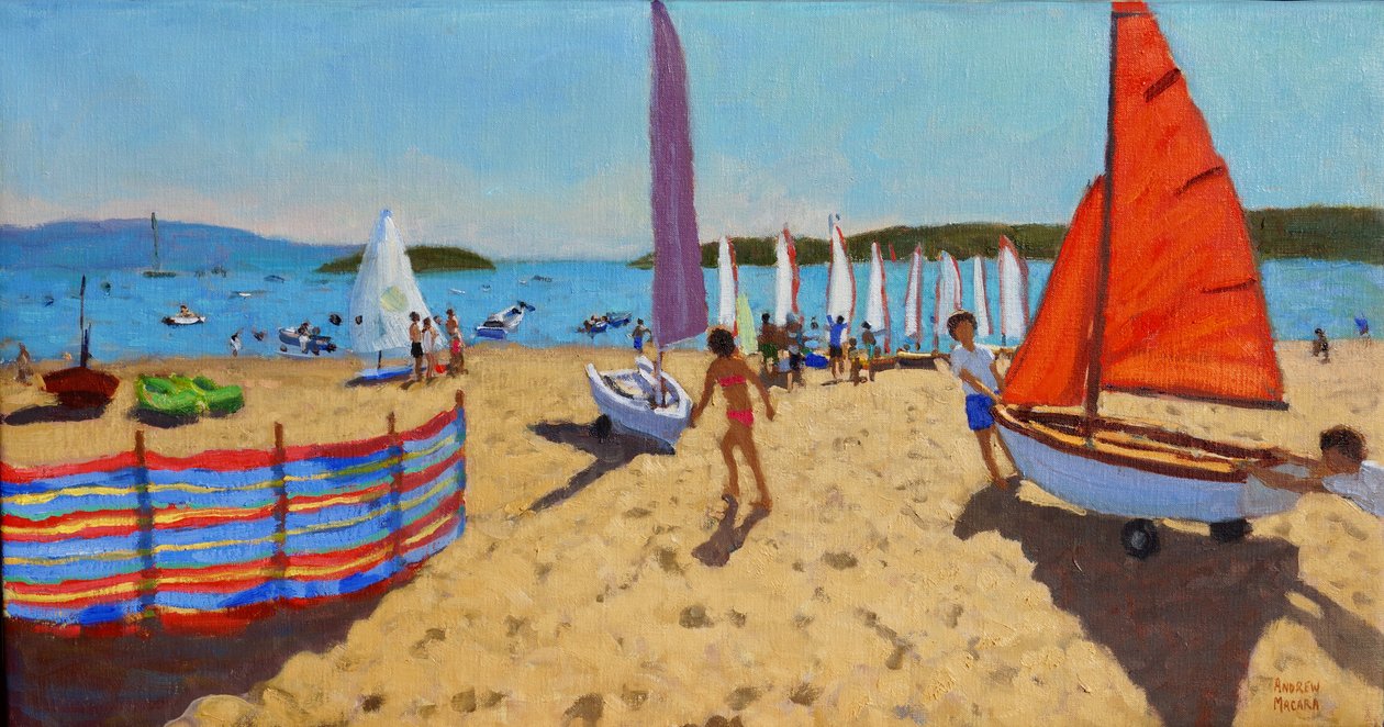 Boot zu Wasser lassen, Abersoch, 2016 von Andrew Macara