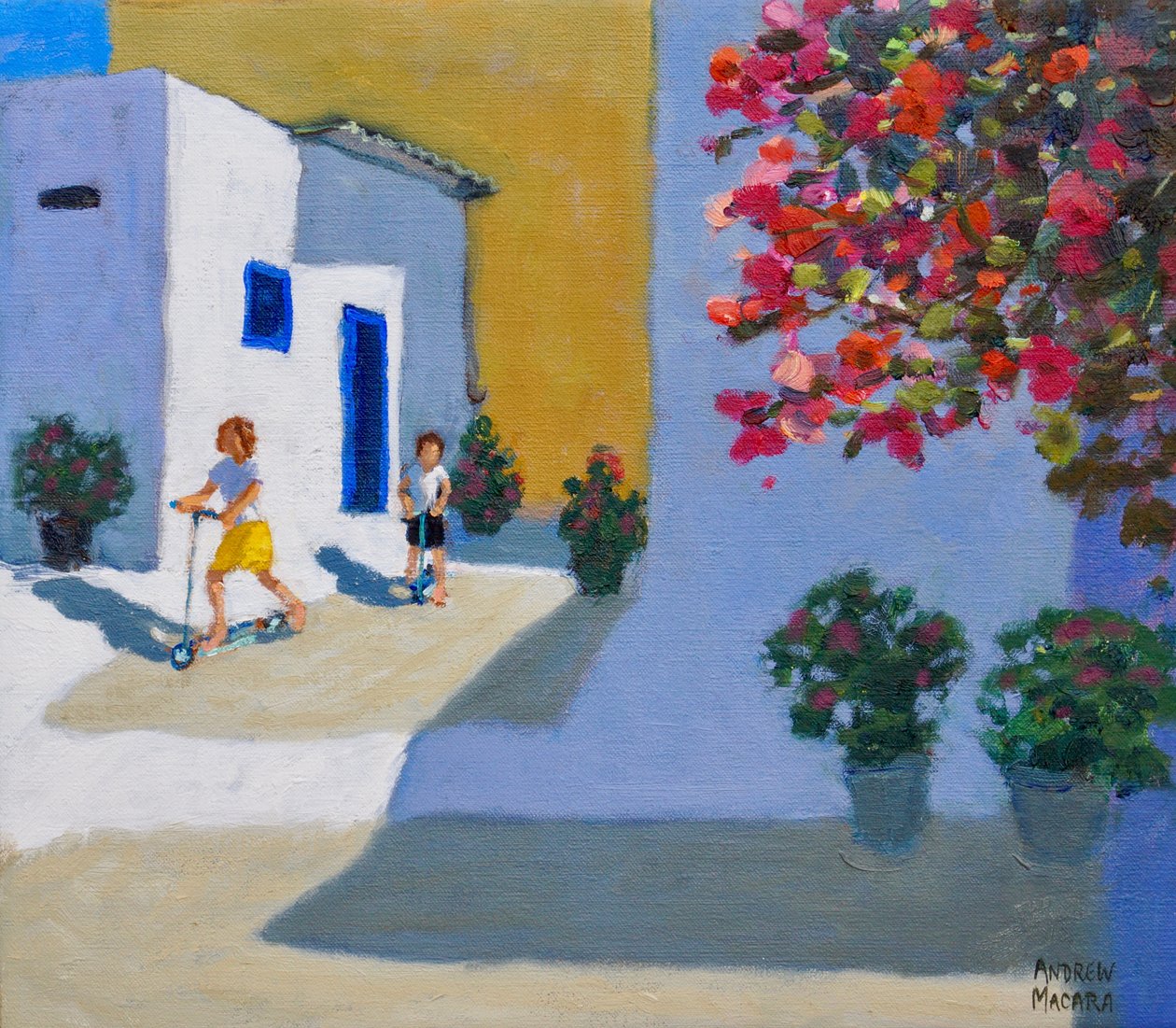 Rollerkinder, Symi, Griechische Inseln, 2018 von Andrew Macara