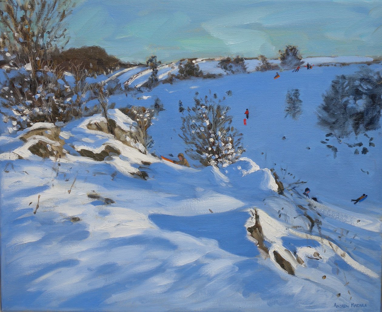 Schlittenfahrer, Derbyshire von Andrew Macara