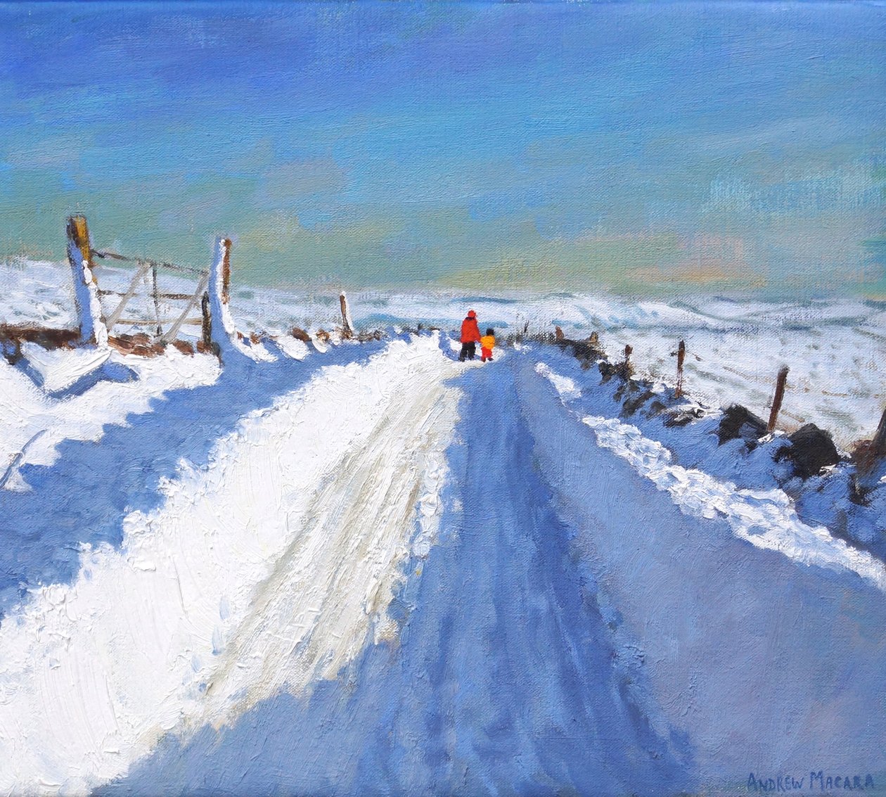 Schneepflugstraße, Derbyshire Peak District von Andrew Macara