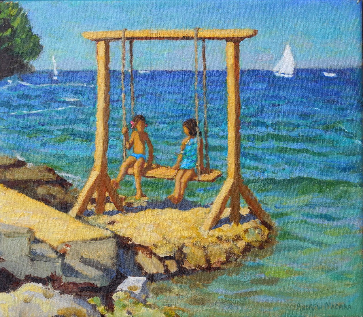Die Schaukel, Funtana, Vrsar, Kroatien von Andrew Macara