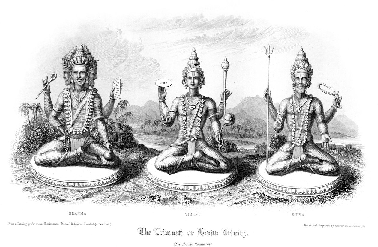 Die Trimurti oder Hindu-Trinität von Andrew Thomas