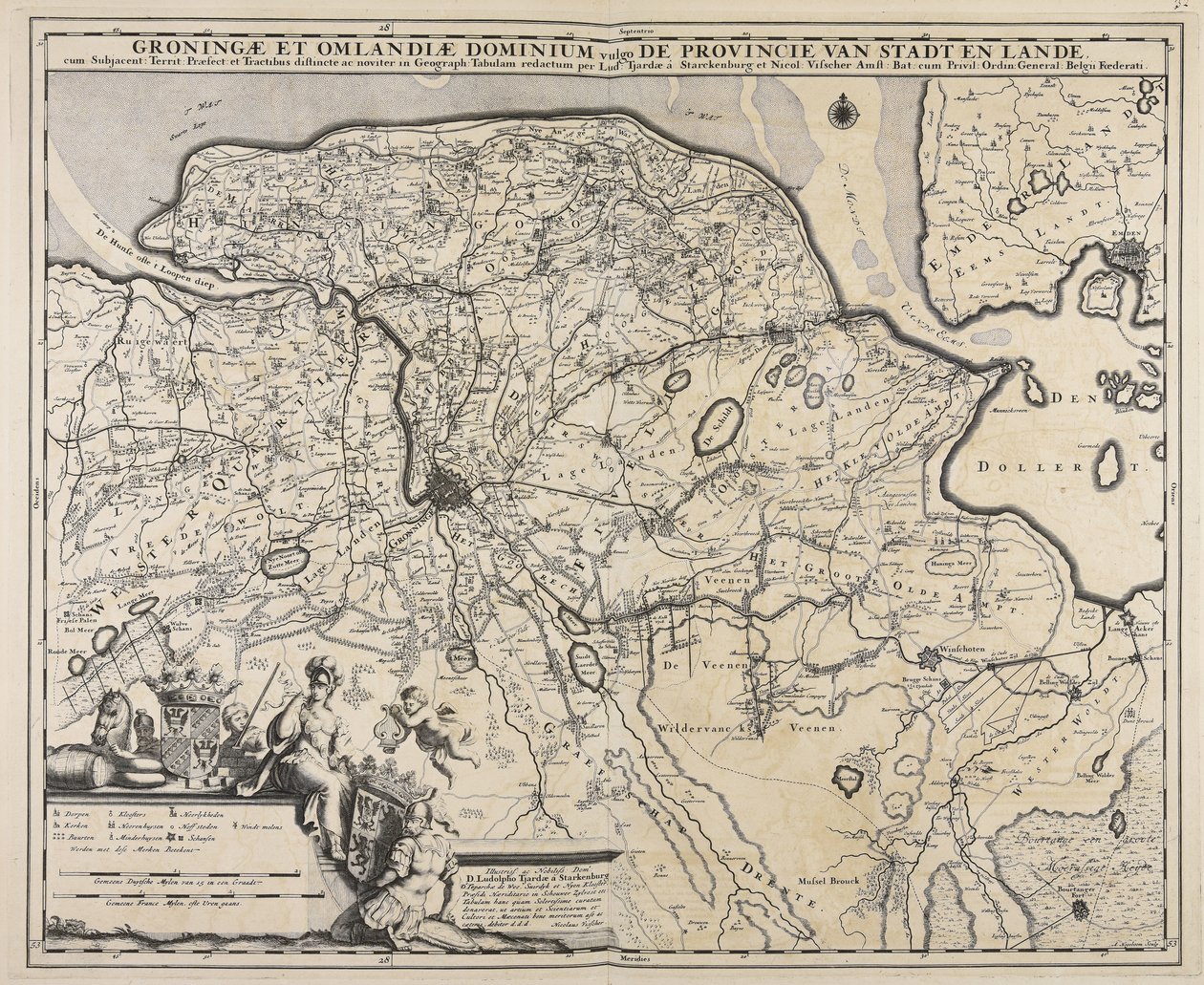 Groningae et Omlandiae dominium vulgo de Provincie van Stadt en Lande von Andries Hogeboom