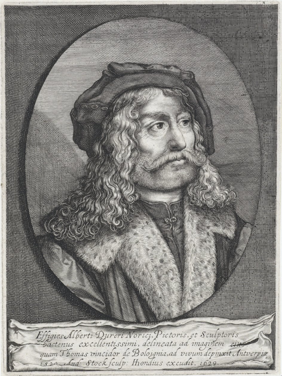 Porträt von Albrecht Dürer von Andries Jacobsz. Stock