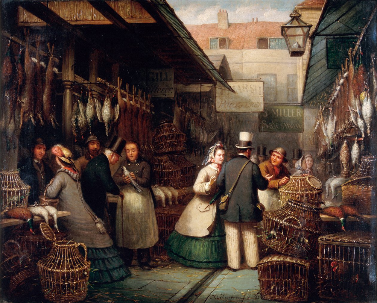 Leadenhall Market, London, 1865 von Andries Scheerboom