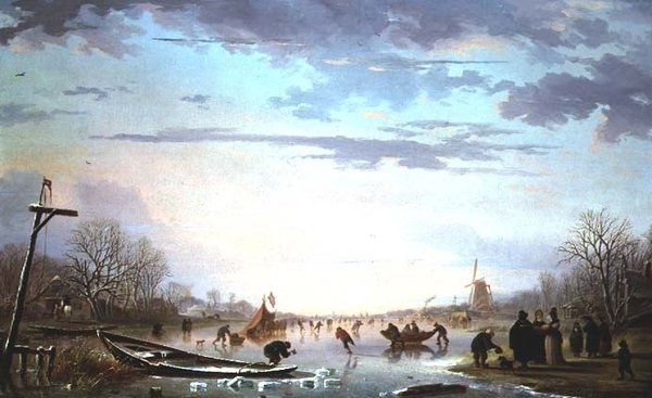 Niederländische Kanalszene von Andries Vermeulen