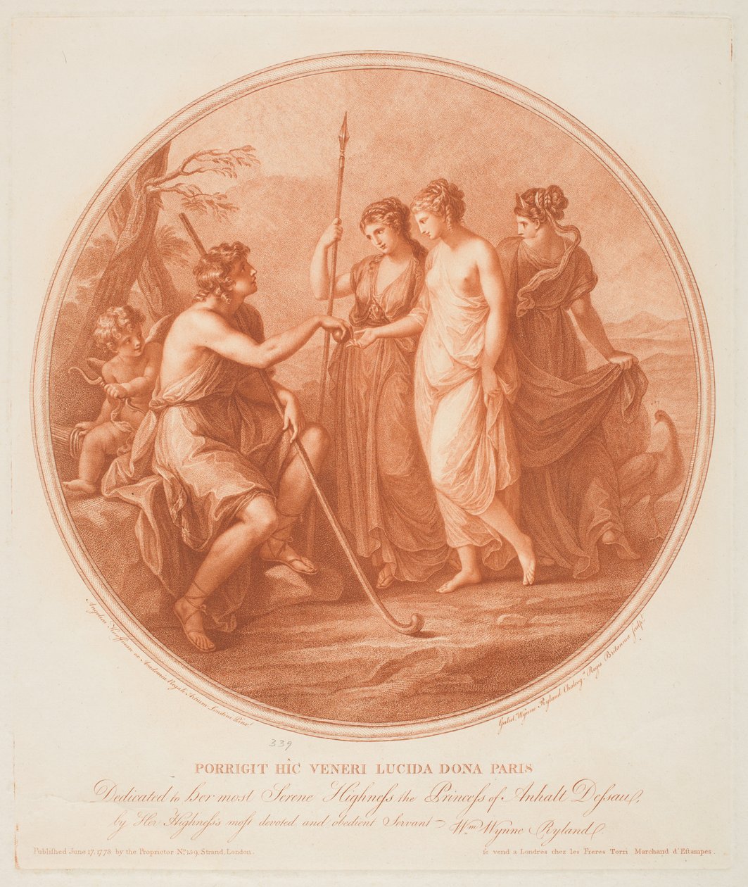 Das Urteil des Paris von Angelica (after) Kauffman
